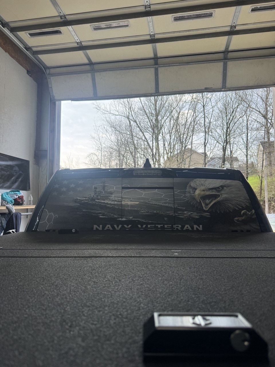 Navy Veteran Rear Window